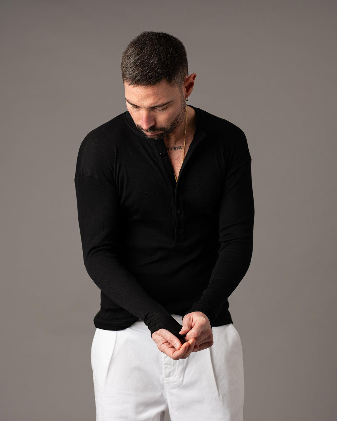 Serafino a coste manica lunga