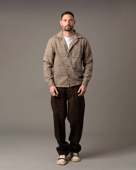 Pantalone baggy in cotone gabardine