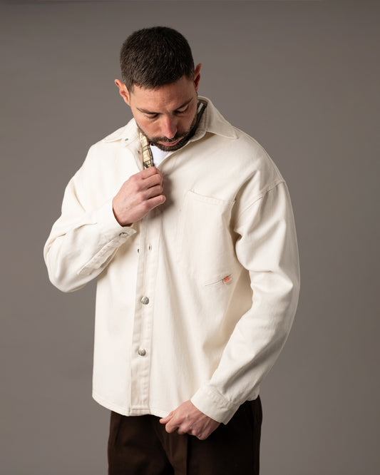 Overshirt tessuto bull di cotone