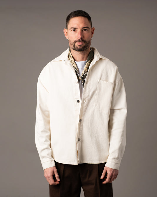 Overshirt tessuto bull di cotone